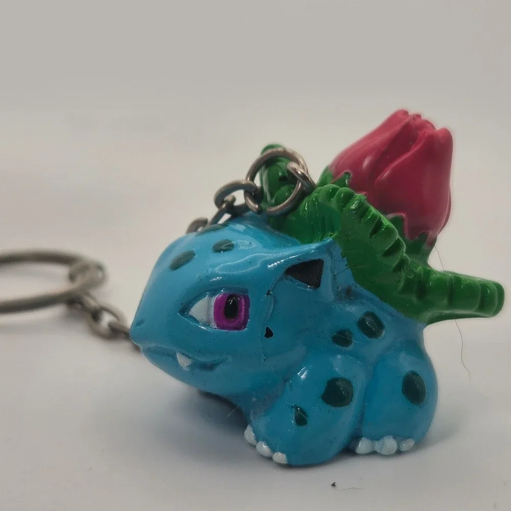Pokemon Bulbasaur Basic Fun BFI Keychain Figure 1998 Nintendo Vintage